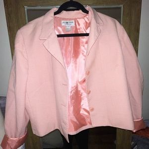 Vintage pink and white checkered blazer